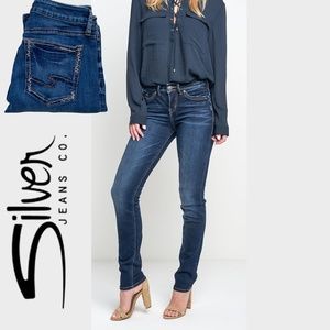 Silver Avery Straight Leg Jeans